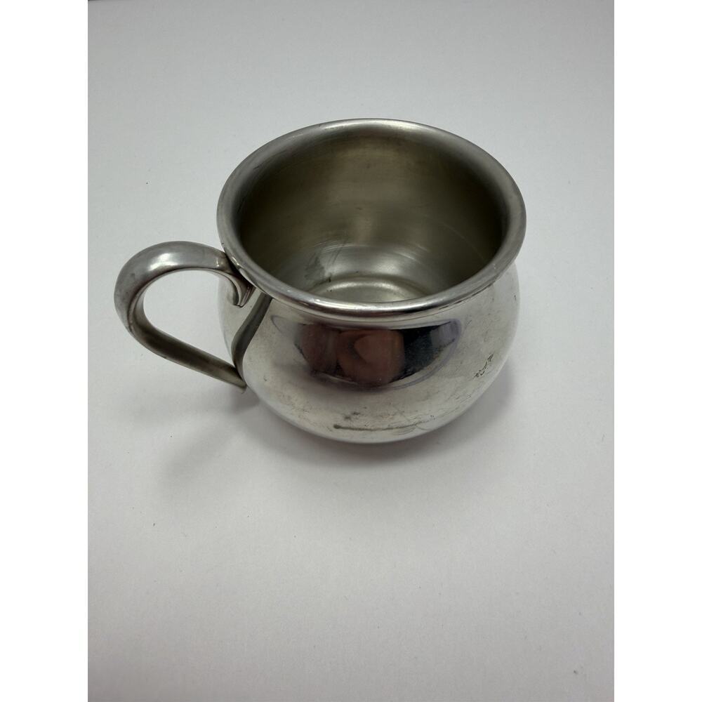 Lenox Vintage Pewter Bulged Baby Cup with Handle - Picture 4 of 9